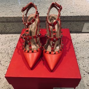 Brand new Valentino Rockstud Ankle strap pumps